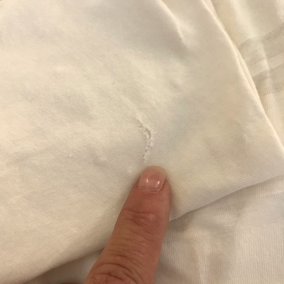 James Peres white hooded sheer stripe shirt size 4 - Picture 6 of 8